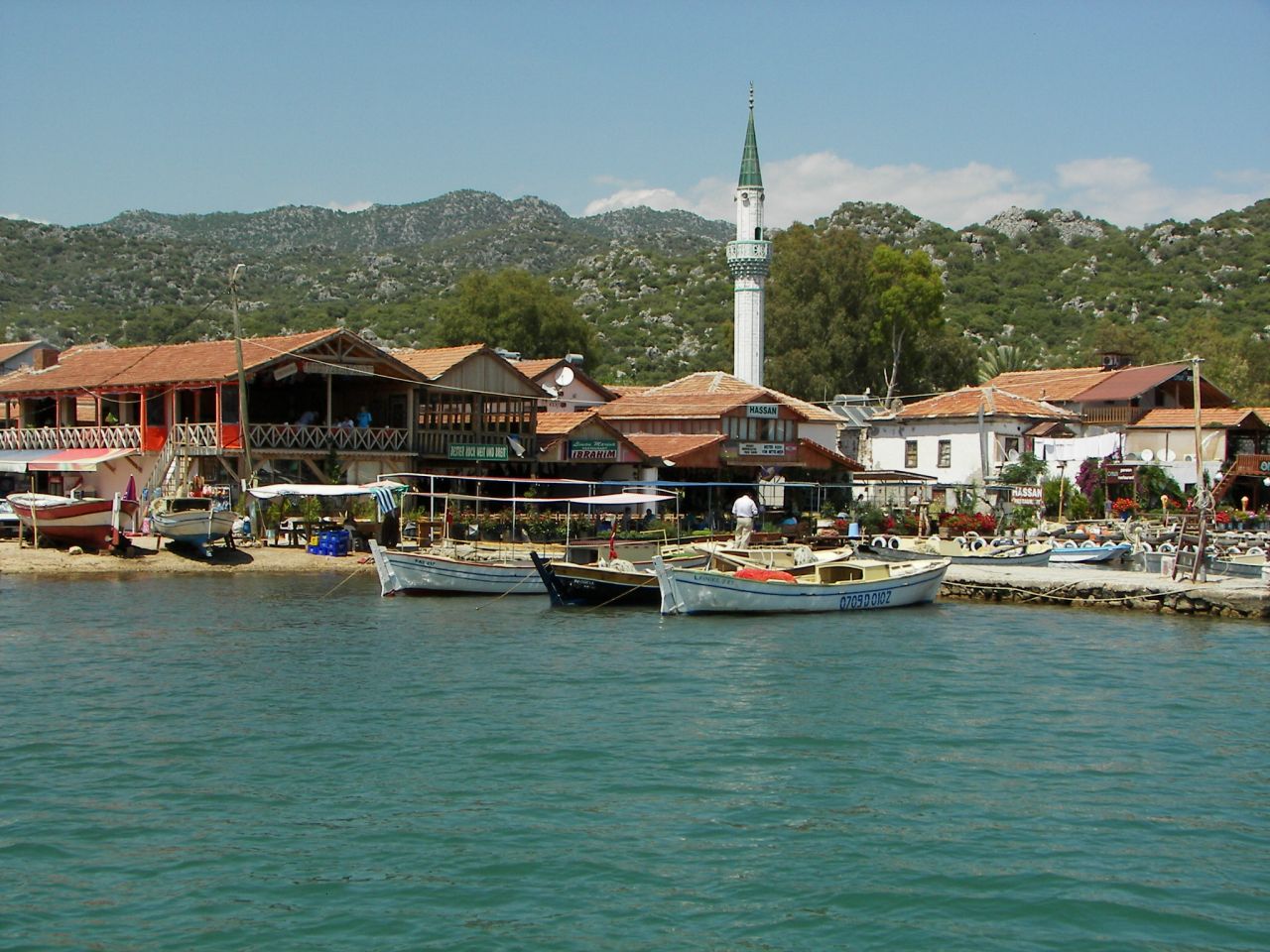 a village, famous island and ancient sanked city in Turkey